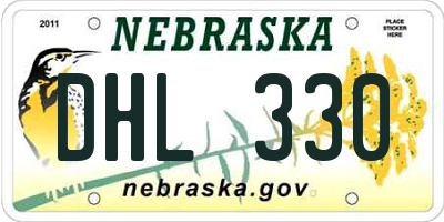 NE license plate DHL330