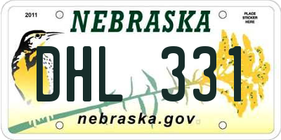 NE license plate DHL331