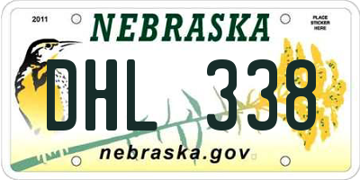 NE license plate DHL338