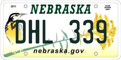 NE license plate DHL339