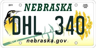 NE license plate DHL340