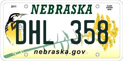 NE license plate DHL358