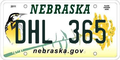 NE license plate DHL365