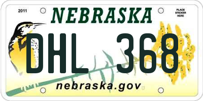 NE license plate DHL368