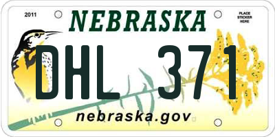 NE license plate DHL371