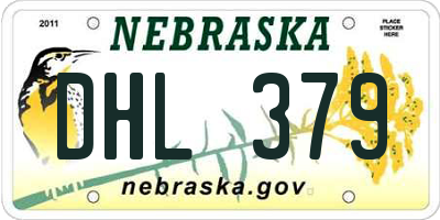 NE license plate DHL379