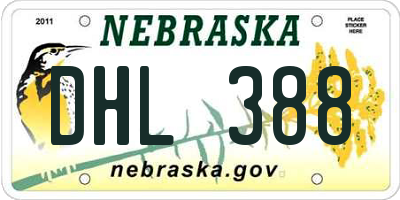 NE license plate DHL388