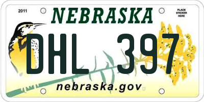 NE license plate DHL397