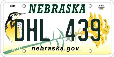 NE license plate DHL439