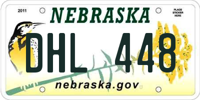 NE license plate DHL448