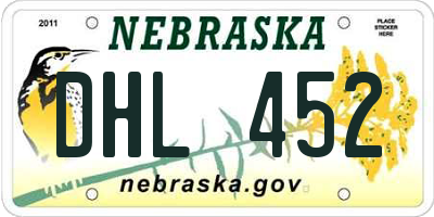NE license plate DHL452