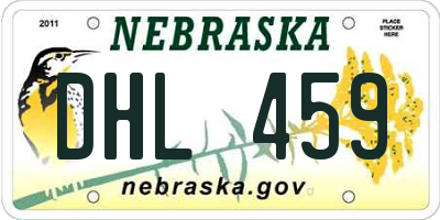 NE license plate DHL459