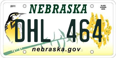 NE license plate DHL464
