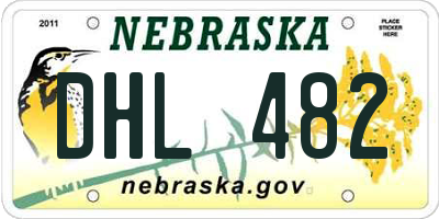 NE license plate DHL482