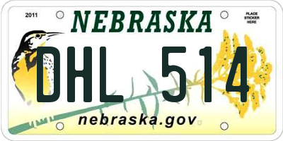 NE license plate DHL514