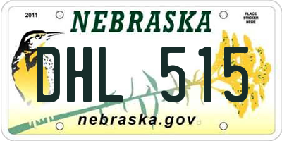 NE license plate DHL515
