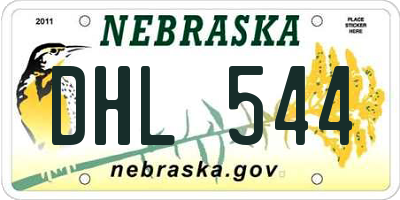 NE license plate DHL544