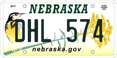 NE license plate DHL574