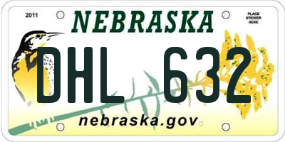 NE license plate DHL632