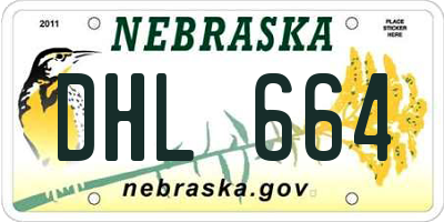 NE license plate DHL664