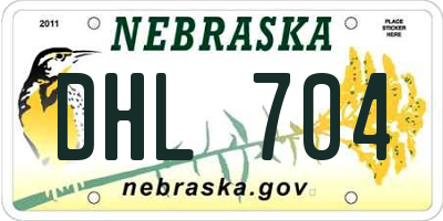 NE license plate DHL704