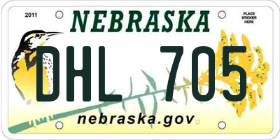 NE license plate DHL705