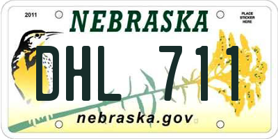 NE license plate DHL711