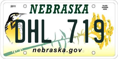 NE license plate DHL719