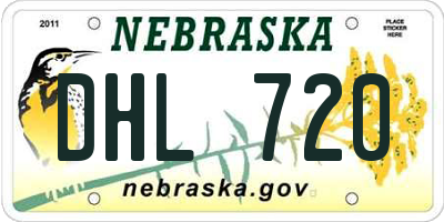 NE license plate DHL720