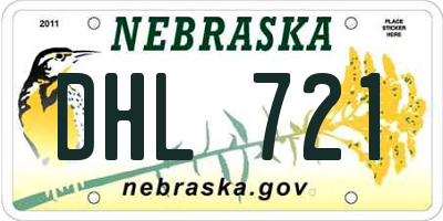 NE license plate DHL721