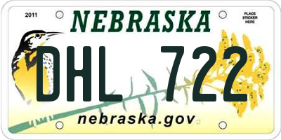 NE license plate DHL722