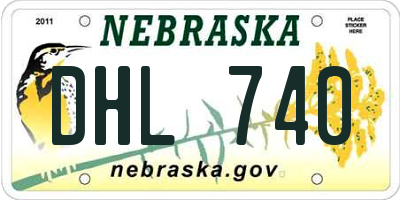 NE license plate DHL740