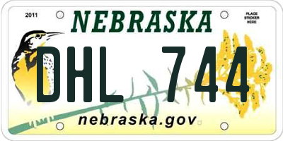 NE license plate DHL744