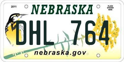 NE license plate DHL764