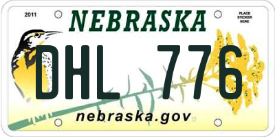 NE license plate DHL776