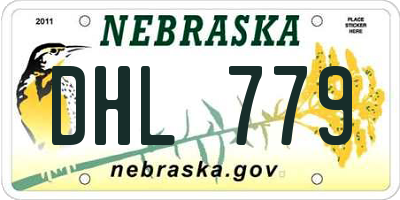 NE license plate DHL779