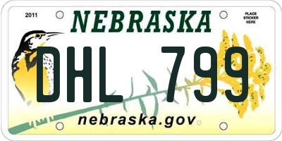 NE license plate DHL799