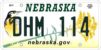 NE license plate DHM114