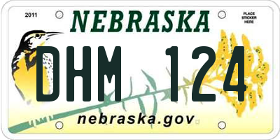 NE license plate DHM124