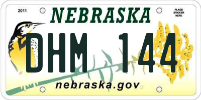 NE license plate DHM144