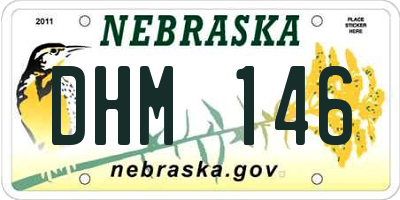NE license plate DHM146