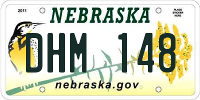 NE license plate DHM148