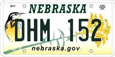 NE license plate DHM152