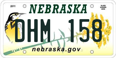 NE license plate DHM158