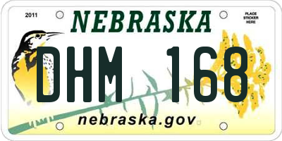 NE license plate DHM168