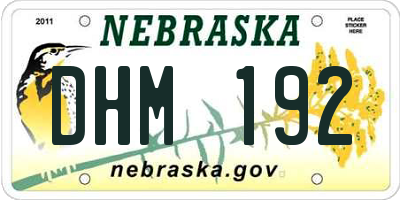 NE license plate DHM192
