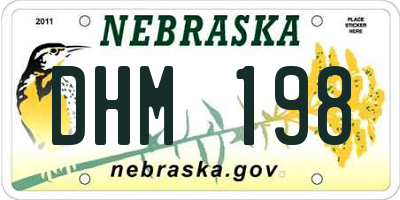 NE license plate DHM198