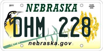 NE license plate DHM228