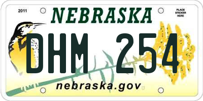 NE license plate DHM254