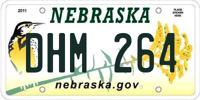 NE license plate DHM264
